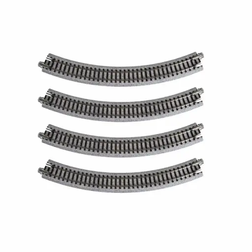 [KA20-100] 4 rails courbes Unitrack 249 mm 45° code 80 - Kato 20-100 - N 1/160 - 2R