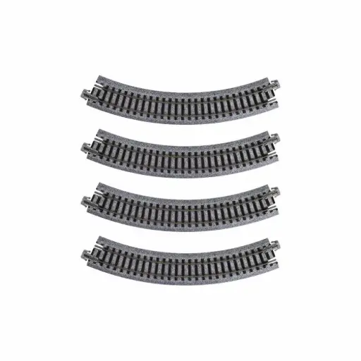 [KA20-172] 4 rails courbes Unitrack Compact 183 mm 45° code 80 - Kato 20-172 - N 1/160 - 2R
