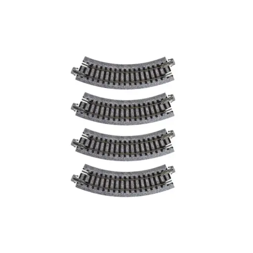 [KA20-176] 4 rails courbes Unitrack 117 mm 45° code 80 - Kato 20-176 - N 1/160 - 2R