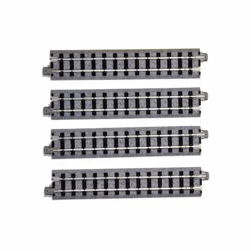[KA52-120] 4 rails droits à écartement étroit Unitrack 124 mm - Kato 52-120 - OO 1/76 - 2R