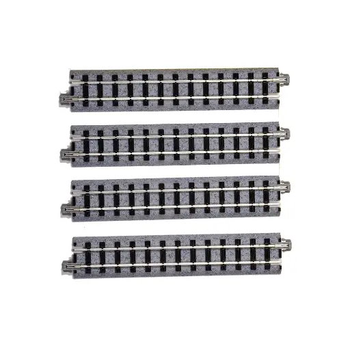 [KA52-120] 4 rails droits à voie étroite Unitrack 124mm - Kato 52-120 - OO 1/76