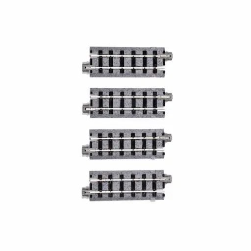 [KA52-140] 4 rails droits à écartement étroit Unitrack 62 mm - Kato 52-140 - OO 1/76 - 2R