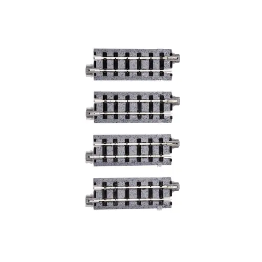[KA52-140] 4 rails droits à voie étroite Unitrack 62mm - Kato 52-140 - OO 1/76