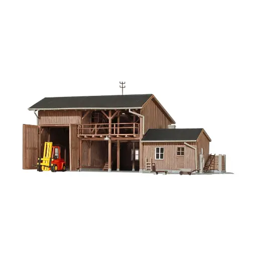 [KI39815] Hangar avec Chariot Elévateur - KIBRI 39815 - HO : 1/87