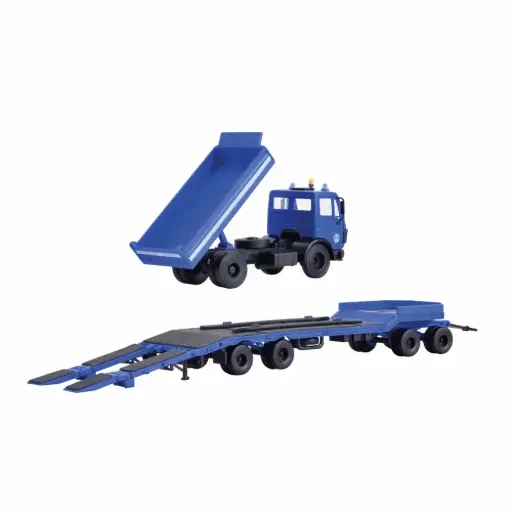 [KI18458] Camion basculant DB avec remorque surbaisée - Kibri 18458 - HO 1/87