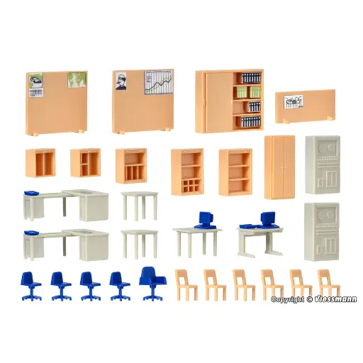 [KI38654] Mobilier de bureau - Kibri 38654 - HO 1/87