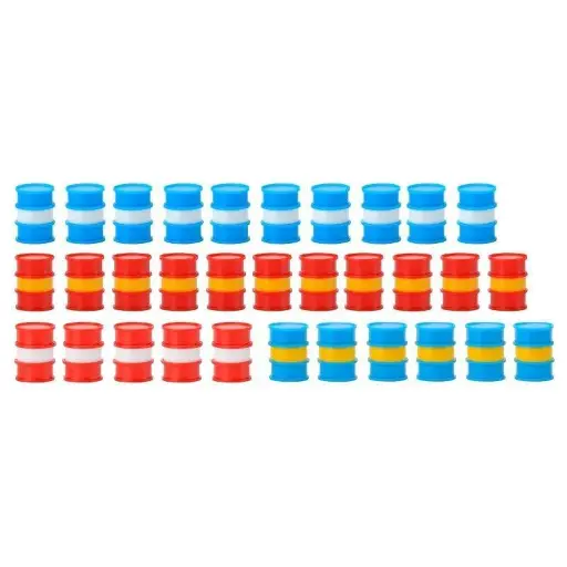 [KI39386] 32 Barils à essence de Shell, ARAL et ESSO KIBRI 39386 -  HO 1/87 -