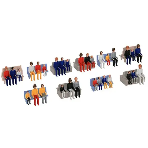 [KI38114] Personnages assis - KIBRI 38114 - HO 1/87