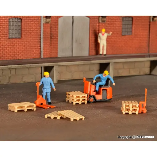 [KI38147] Chariots élévateurs et palettes - Kibri 38147 - HO 1/87
