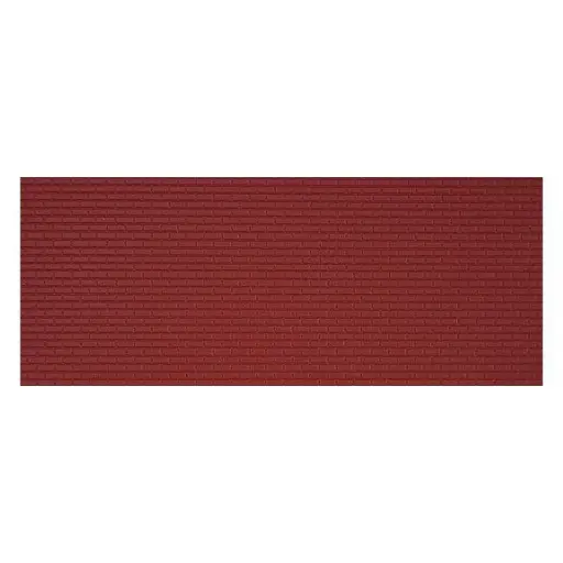 [KI34122] Plaque de Mur - Brique Rouge - 200x120mm - Kibri 34122 - HO : 1/87
