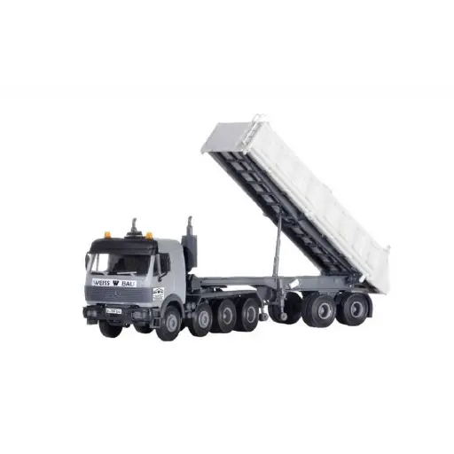 [KI13587] Camion à Benne Basculante - Mercedes Actros - KIBRI 13587 - HO : 1/87