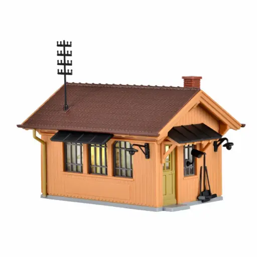 [KI39309] Une maison de gardien éclairée - 85x65x68 mm -  Kibri 39309 - HO 1/87