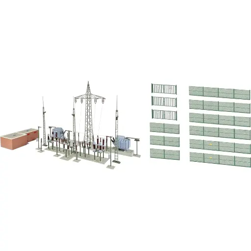 [KI39840] Station électrique KIBRI 39840 - HO 1/87 - 530 x 330 x 250 mm - zones industrielles