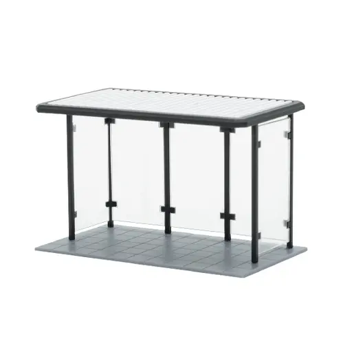 [KI37125] Arrêt de bus à toit plat - KIBRI 37125 - Échelle N 1/160 - 28 x 15 x 17 mm