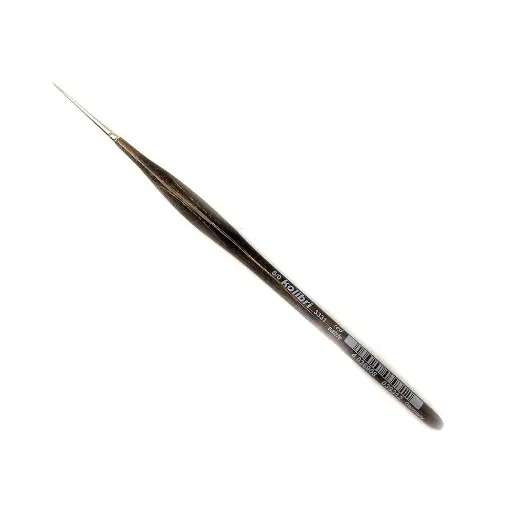 [KO3331-5-0] Pinceau rond poils longs en soie de Martre Kolinsky synthétique - Taille N°5-0 - KOLIBRI 0331/5-0