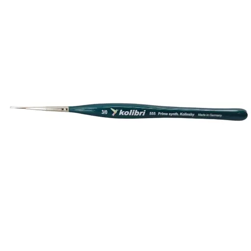 [KO0555-3-0] Pinceau en soies de Martre Kolinsky - Manche Laqué N°3-0 - KOLIBRI 0555/3-0