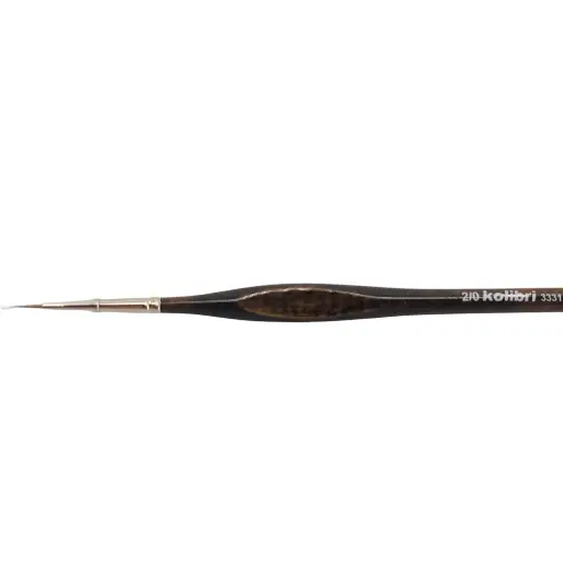 [KO3331-2-0] Pinceau en poil de Martre Kolinsky - Manche Laqué N°2/0 - KOLIBRI 3331/2/0