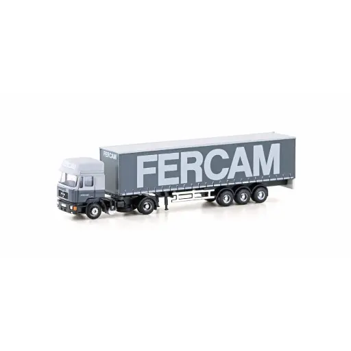[LC4070] SEMI-REMORQUE BÂCHE RIDEAU - MAN F90 FERCAM - LEMKE 4070 - N : 1/160 - EP. V