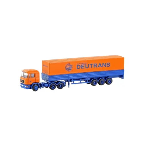 [LC4072] Camion semi-remorque bâché Man F90 DEUTRANS - Lemke 4072 - N 1/160