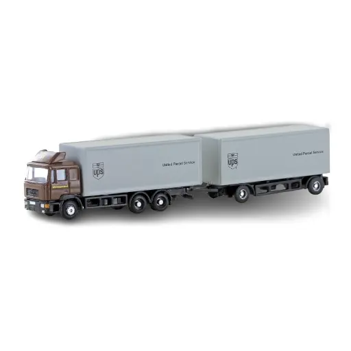 [LC4602] Camion MAN F90 et remorque fourgon à 3 essieux - Hobby66 / Lemke 4602 - N 1/160