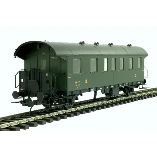 [LE41110-31] Wagon boîte à tonnerre verte 2e classe - Lenz 41110-31 - O 1/43 - SNCF - Ep III