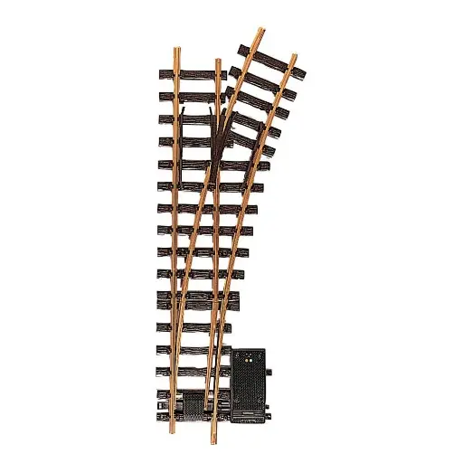 [LG16050] Aiguillage électrique droit LGB 16050 - G : 1/22.5 - 440 mm R3 22.5° - Courbe droite