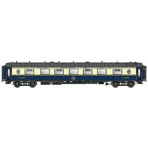 [LS49178] Voiture voyageurs CIWL WPS 56 places livrée bleue et crème 1968 avec monogramme UIC n°51 66 09-80 163-9