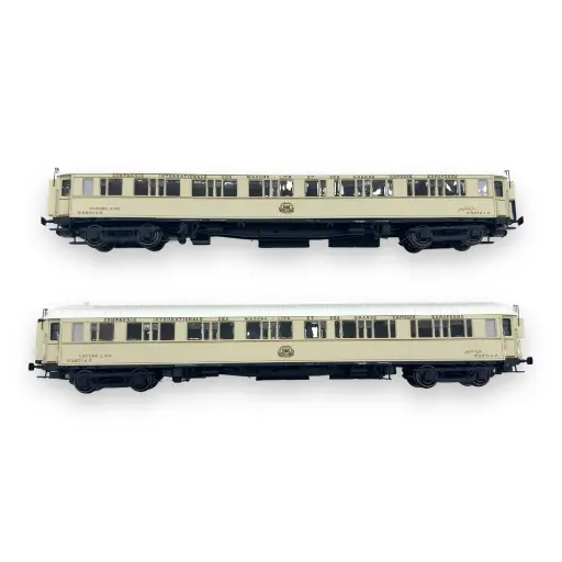 [LS49143] Set de 2 voitures lits type S livrée blanche avec monogramme - LS Models 49143 - HO 1/87 - CIWL - Ep II - 2R
