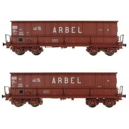 [LS90802] Ensemble de 2 wagons tombereaux DMH SGW ARBEL SNCF
