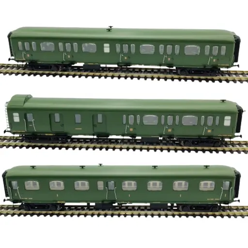 Set 3 Voitures LS Models HO 1/87 – Grand Confort Etendard SNCF, Neuves