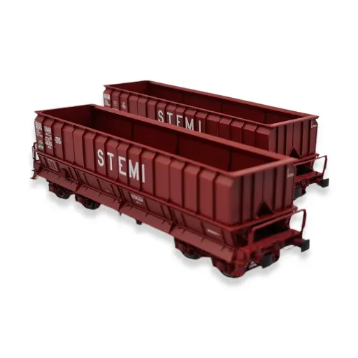 [LS31117] Set de 2 wagons tombereaux DMH Stemi - Ls Models 31117 - HO : 1/87 - SGW - EP V