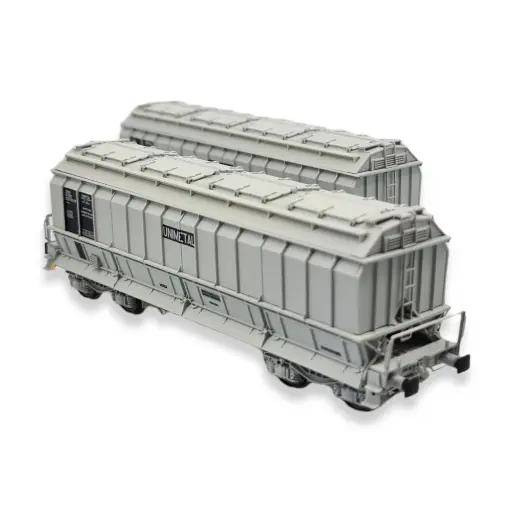 [LS31120] Set de 2 wagons tombereaux DC Unimetal - Ls Models 31120 - HO : 1/87 - SNCF - EP V