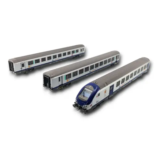 [LS41234DC] 3 voitures TER PACA - Ls Models 41234DC - HO 1/87 - 2R - SNCF - EP VI