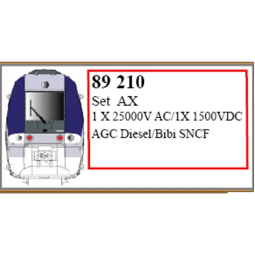 [LS89210] Lot de 2 Pantographes AGC 1500 V-DC et 25000 V-AC LS MODELS SNCF - HO 1 : 87