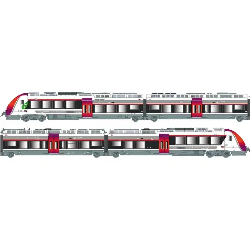 [LS10566] Rame automotrice AGC B82681/82682 Ls Models 10566 - 3R - HO 1/87 - SNCF - EP V / VI