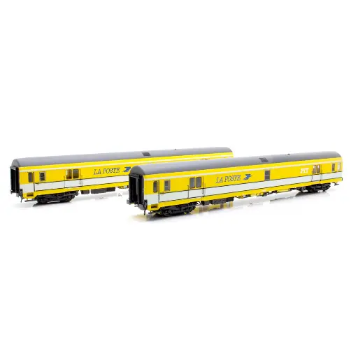 [LS40446] Set 2 voitures postales jaunes PA UIC - LSModels 40446 - SNCF - HO : 1/87 - EP IV