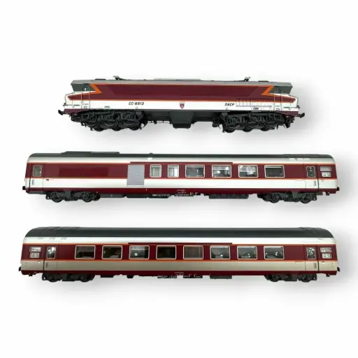 [LS11003DC] Set grand confort "Capitole" locomotive électrique CC 6513 + A4Dtux + A8tu - LS Models 11003DC - HO 1/87 - SNCF - Ep IV - Analogique - 2R