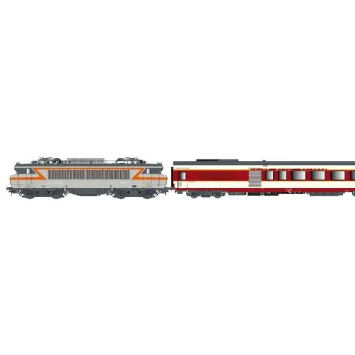 [LS11004DCS] Set grand confort "Étendard" locomotive électrique BB 7233 + A4Dtux + A8tu - LS Models 11004DCS - HO 1/87 - SNCF - Ep IV - Digital sound - 2R