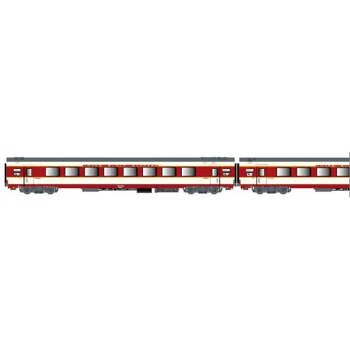 [LS40085DC] Set de 3 voitures voyageurs grand confort "Étendard" A8tu + A8u + Vru - LS Models 40085DC - HO 1/87 - SNCF - Ep IV - 2R