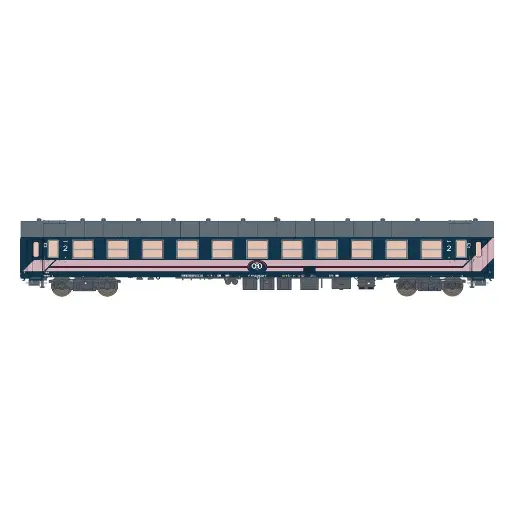 [LS42089] Voiture couchette I5 Bc10 Y25, bleu, lignes rose, petit logo B - LS Models 42089 - HO 1/87 - SNCB - Ep VI - 2R