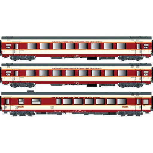[LS40081DC] Coffret 3 voitures voyageurs Grand Confort - LS MODELS 40081DC - SNCF - HO 1/87 - EP IV