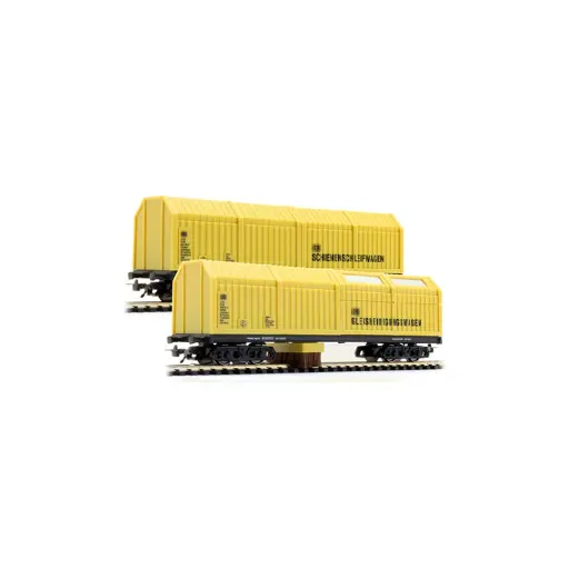 [LM9630] 2 wagons nettoyeurs de voies - Lux Modellbau 9630 - HO 1/87 - 3R
