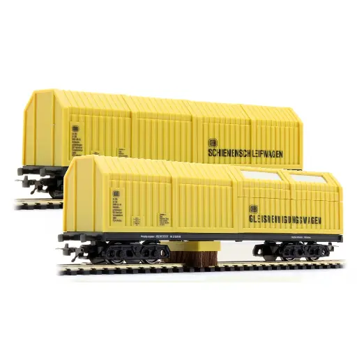 [LM9631] 2 wagons nettoyeurs de voies - Lux Modellbau 9631 - HO 1/87 - 2R