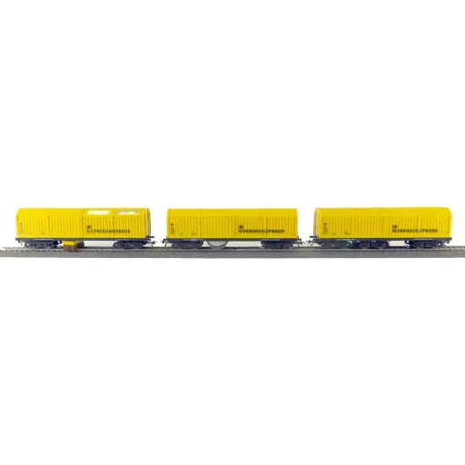 [LM9635] 3 wagons nettoyeurs de voies - Lux Modellbau 9635 - HO 1/87 - 3R