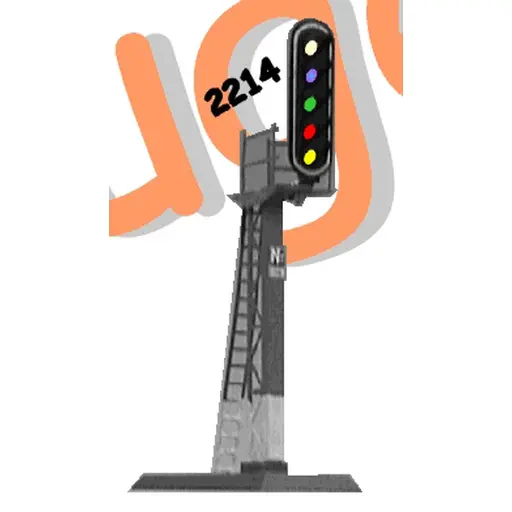 Signal Lumineux HO Disque Rouge 210 - Disque Rouge 2 Feux Pour Train Miniature