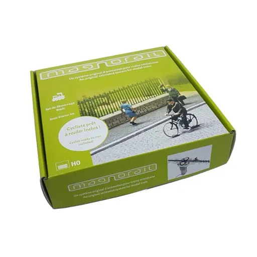 [MALF-1] Set de démarrage Magnorail LF-1 - HO 1/87 - 1 vélo + 1 figurine