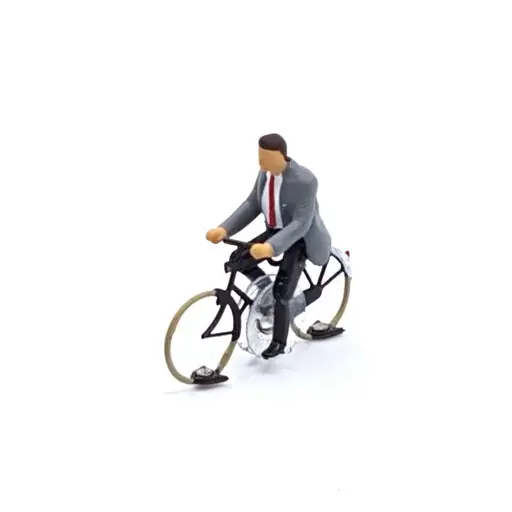 [MAKKa-2] Cycliste homme en costard Magnorail KKa-2 - HO 1/87 - déjà assemblé