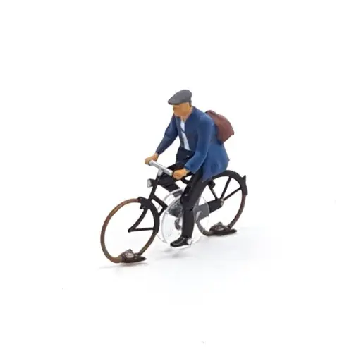 [MAKKj-1] Cycliste ouvrier d'usine années 60 Magnorail KKj-1 - HO 1/87 - déjà assemblé