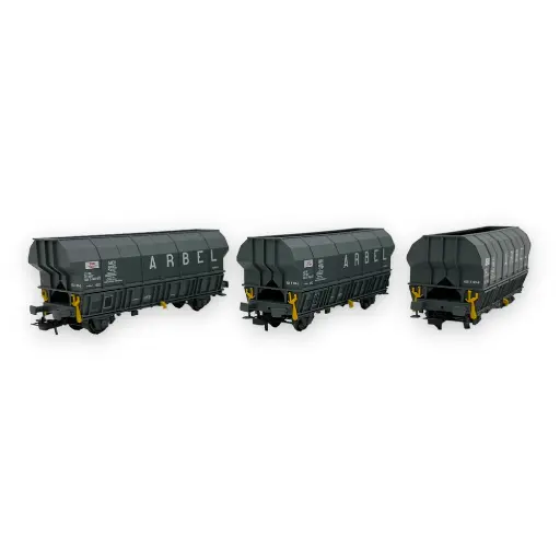 [MA4741] Set de 3 Wagons Trémies ARBEL - MAKETTE 4741 - HO 1/87 - SNCF - EP IV - 2R