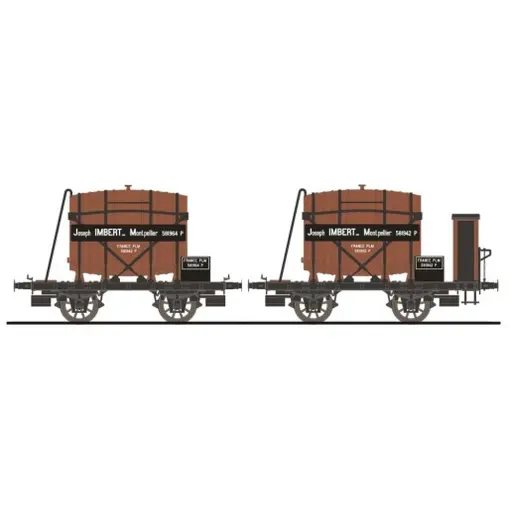 [MA4503] Coffret de 2 wagons foudres IMBER - Makette 4503 - HO 1/87 - SNCF - EP II - 2R